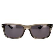 Klassieke Rechthoekige Zonnebril Persol , Gray , Unisex