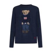 Stijlvolle Gebreide Trui Polo Ralph Lauren , Blue , Dames