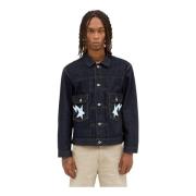 Grafische Print Denim Jack A Bathing APE , Blue , Heren