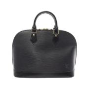 Pre-owned Leather handbags Louis Vuitton Vintage , Black , Dames