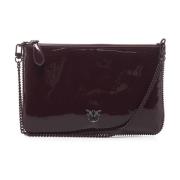 Klassieke Plat Clutch met Ritssluiting Pinko , Red , Dames