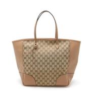 Pre-owned Canvas totes Gucci Vintage , Beige , Dames