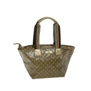 Pre-owned Canvas gucci-bags Gucci Vintage , Beige , Dames