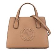 Pre-owned Leather totes Gucci Vintage , Brown , Dames