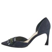 Pre-owned Suede heels Dior Vintage , Blue , Dames