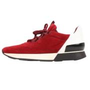 Pre-owned Suede sneakers Hermès Vintage , Red , Dames