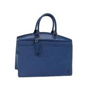 Pre-owned Leather handbags Louis Vuitton Vintage , Blue , Dames