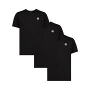 3-pack Klassieke T-shirt Moncler , Black , Heren