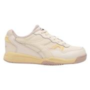 Leren Winnaar Schoenen in Papyrus/Wit Diadora , White , Dames