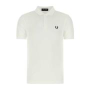 Witte Piquet Polo Shirt Fred Perry , White , Heren