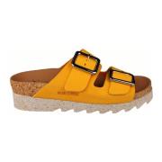 Comfortabele slide sandaal in Mango geel Mephisto , Yellow , Dames