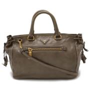 Pre-owned Leather prada-bags Prada Vintage , Brown , Dames