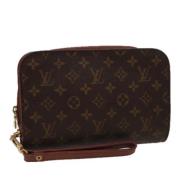 Pre-owned Canvas clutches Louis Vuitton Vintage , Brown , Dames