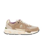 Beige Sneakers met 4cm Hoogte Premiata , Beige , Dames