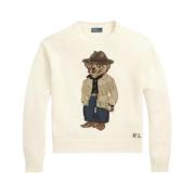 Stijlvolle Gebreide Trui voor Mannen Polo Ralph Lauren , White , Dames