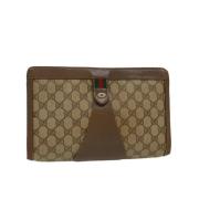 Pre-owned Canvas gucci-bags Gucci Vintage , Beige , Dames