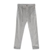 Grijze Corduroy Broek Knoopsluiting Elastische tailleband Myths , Gray...