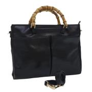 Pre-owned Leather gucci-bags Gucci Vintage , Black , Dames