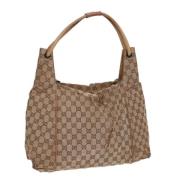 Pre-owned Canvas totes Gucci Vintage , Beige , Dames