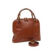 Pre-owned Leather gucci-bags Gucci Vintage , Brown , Dames