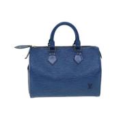 Pre-owned Leather handbags Louis Vuitton Vintage , Blue , Dames