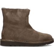 Bruine Leren Enkellaarzen Shabbies , Brown , Dames