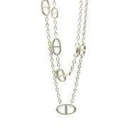 Pre-owned Silver necklaces Hermès Vintage , Gray , Dames