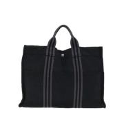 Pre-owned Canvas handbags Hermès Vintage , Black , Dames