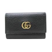 Pre-owned Leather key-holders Gucci Vintage , Black , Dames