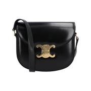 Pre-owned Leather celine-bags Celine Vintage , Black , Dames