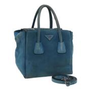 Pre-owned Suede prada-bags Prada Vintage , Blue , Dames