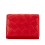 Pre-owned Leather wallets Bottega Veneta Vintage , Red , Dames