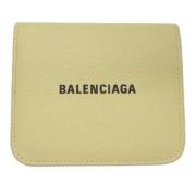 Pre-owned Leather wallets Balenciaga Vintage , Yellow , Dames