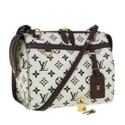 Pre-owned Canvas shoulder-bags Louis Vuitton Vintage , White , Dames