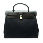 Pre-owned Leather shoulder-bags Hermès Vintage , Black , Dames