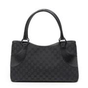 Pre-owned Canvas shoulder-bags Gucci Vintage , Black , Dames