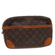 Pre-owned Canvas clutches Louis Vuitton Vintage , Brown , Dames