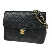 Pre-owned Leather shoulder-bags Chanel Vintage , Black , Dames