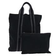 Pre-owned Canvas handbags Hermès Vintage , Black , Dames