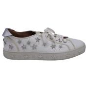 Pre-owned Leather sneakers Aquazzura Pre-owned , White , Dames