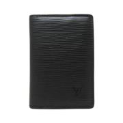 Pre-owned Leather wallets Louis Vuitton Vintage , Black , Heren