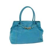 Pre-owned Leather celine-bags Celine Vintage , Blue , Dames