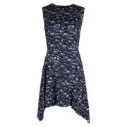 Pre-owned Silk dresses Louis Vuitton Vintage , Blue , Dames