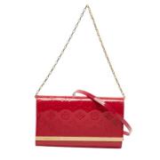 Pre-owned Leather clutches Louis Vuitton Vintage , Red , Dames