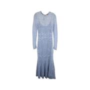 Pre-owned Cotton dresses Alexander McQueen Pre-owned , Blue , Dames