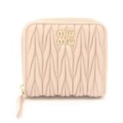 Pre-owned Leather wallets Miu Miu Pre-owned , Pink , Dames