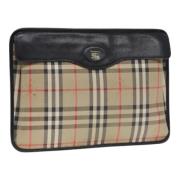 Pre-owned Canvas clutches Burberry Vintage , Beige , Dames