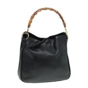 Pre-owned Leather handbags Gucci Vintage , Black , Dames