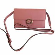 Pre-owned Leather gucci-bags Gucci Vintage , Pink , Dames