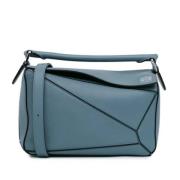 Pre-owned Leather handbags Loewe Pre-owned , Blue , Dames